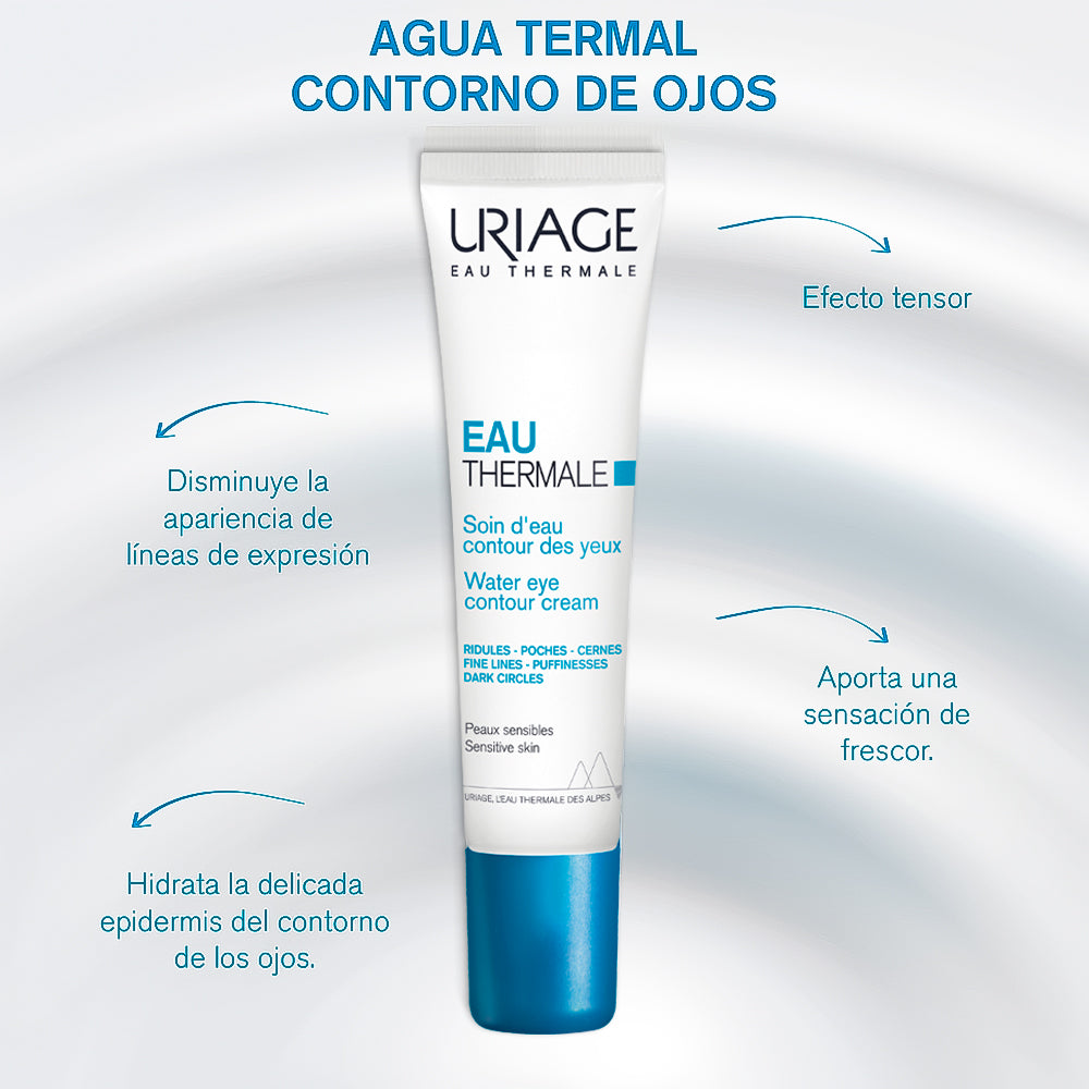 KIT 2x1 Uriage Agua Termal Crema Ligera GRATIS Agua Termal Contorno de Ojos