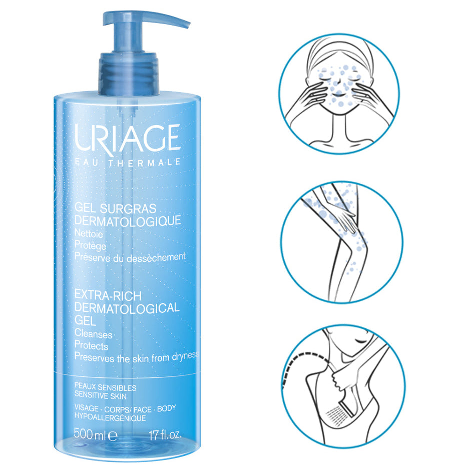 Uriage Gel de Baño Dermatológico X 500ml - Limpieza