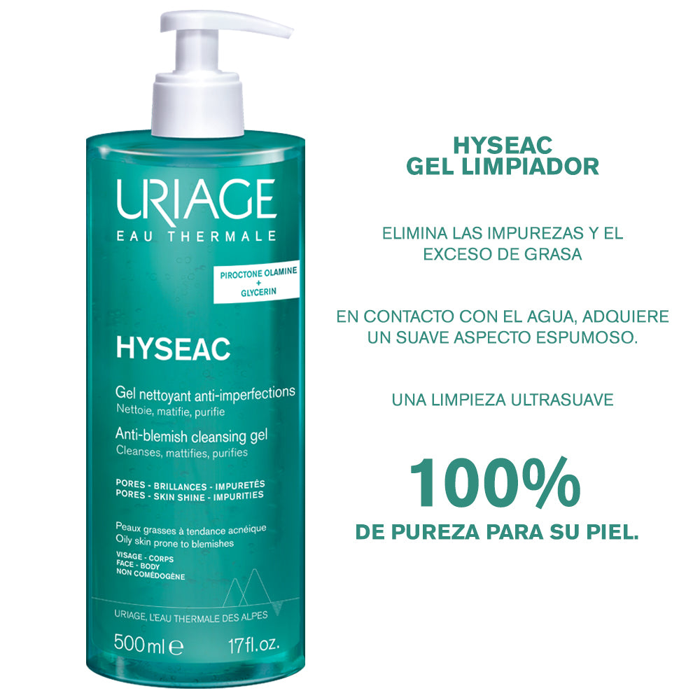 Uriage Hyséac Gel Limpiador X 500ml - Anti imperfecciones