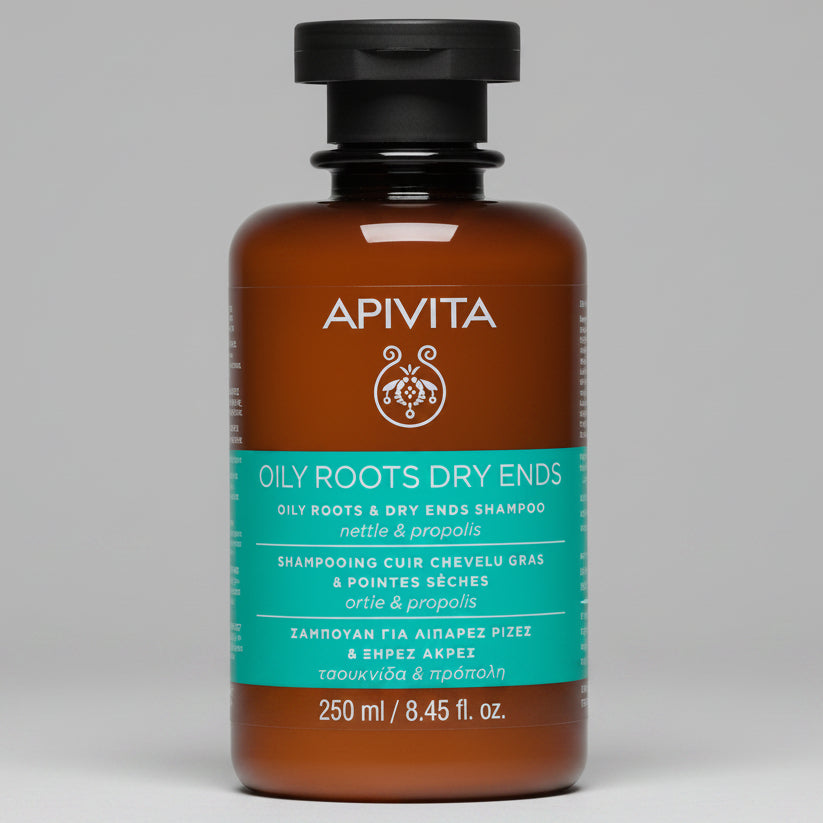 Apivita oily roots & dry ends shampoo x 250ml