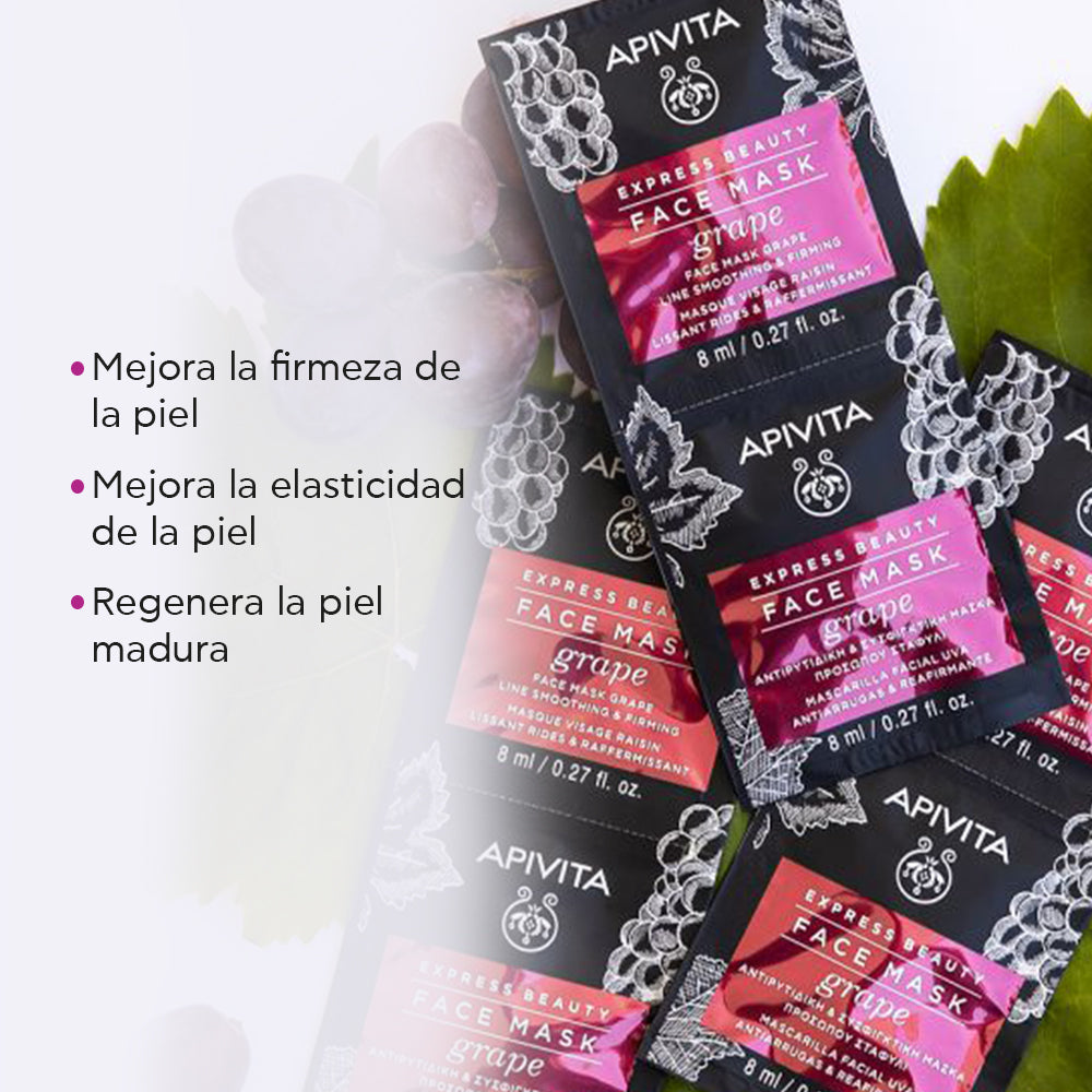 Apivita Mascarilla facial Uva X 2 sachets