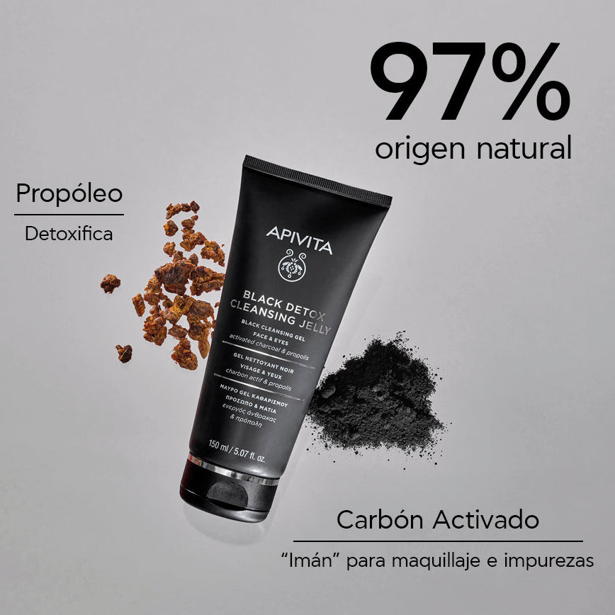 Apivita Black Detox Gel Limpiador X 150ml