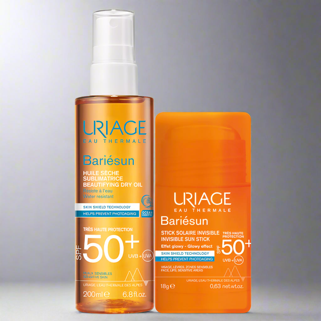 Kit Bariésun Aceite Seco Protector Solar en Spray X 200ml GRATIS Uriage Bariésun Stick Invisible X 18gr