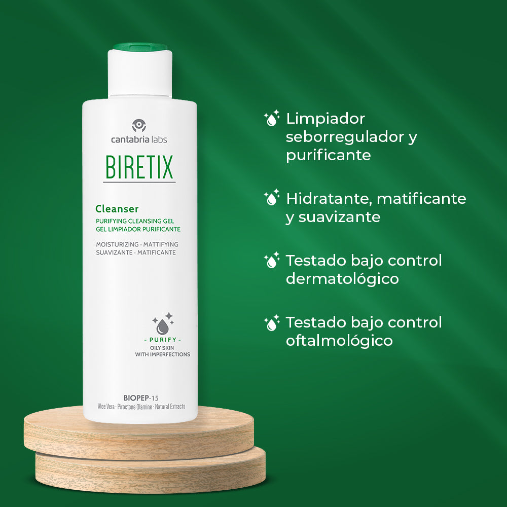 Kit ANTIIMPERFECCIONES  2x1 Biretix Gel Limpiador compra 400ml lleva 600ml. 50%MAS.
