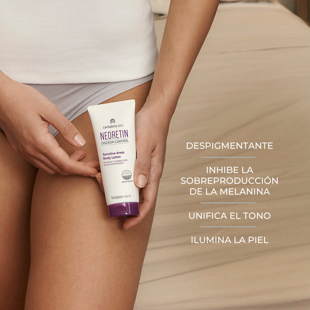 Kit ANTIMANCHAS CARA Y CUERPO 2x1 Neoretin Áreas Sensibles x 100ml GRATIS Heliocare 360 Pigment Protector Solar