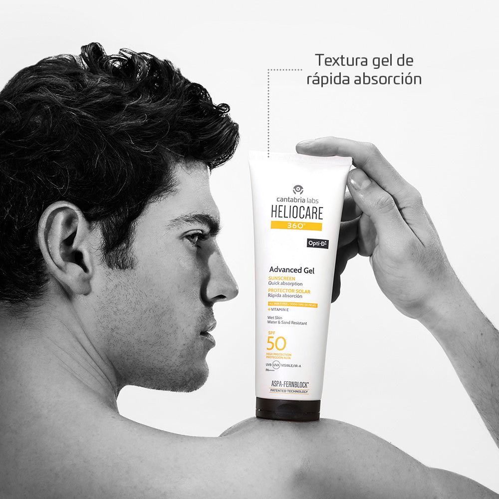 NUEVO! Heliocare 360° Advance Gel x 250ml - Protector solar corporal - facial