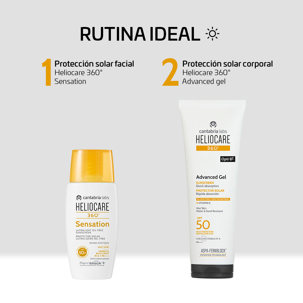 NUEVO! Heliocare 360° Advance Gel x 250ml - Protector solar corporal - facial