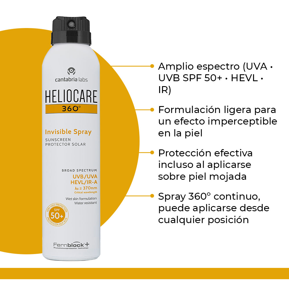 Heliocare 360° Spray invisible X 200ml - Protector solar corporal