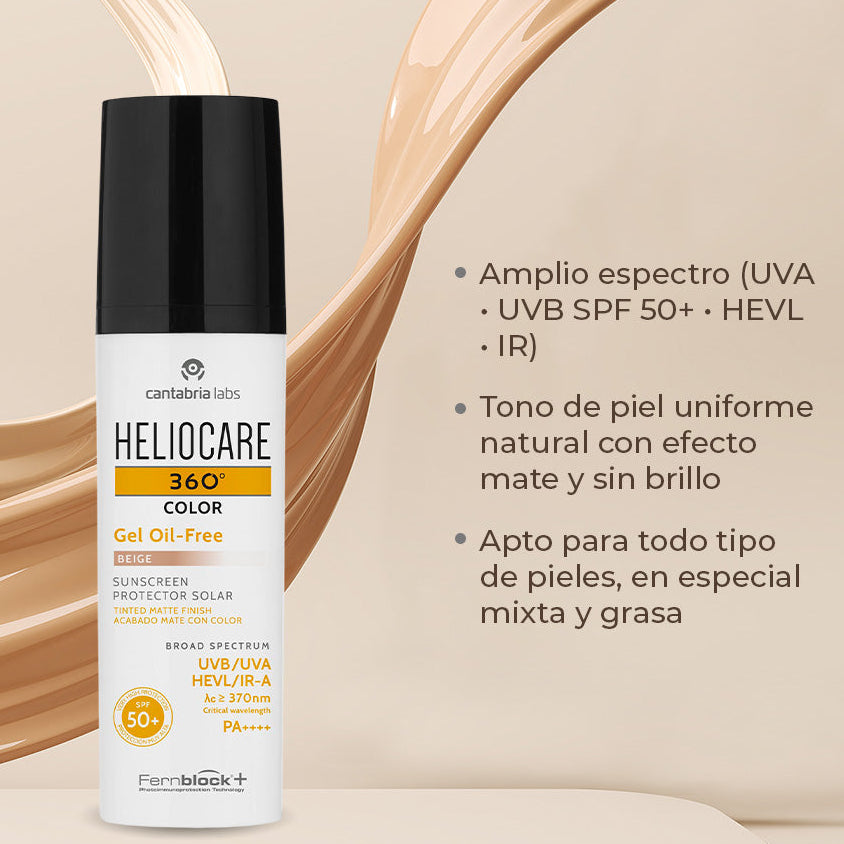 Heliocare 360° Toque Seco Beige - Protector solar x 50ml