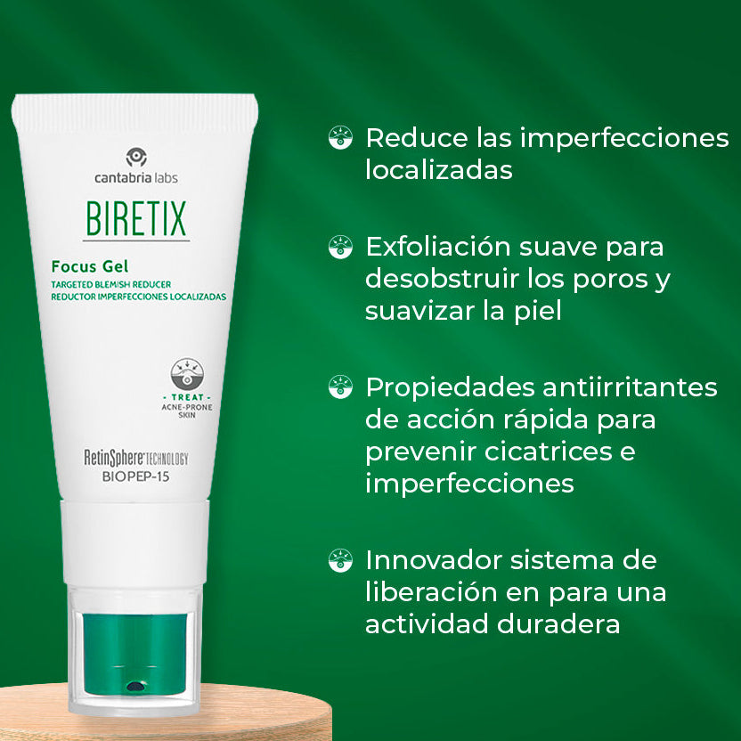 Kit MENOS IMPERFECCIONES Compra Biretix Hydramat GRATIS Biretix Focus Gel