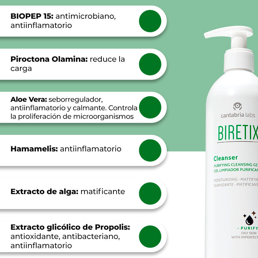 Kit LIMPIEZA IMPERFECCIONES compra Biretix Gel Limpiador. Compra 400ml lleva 600ml