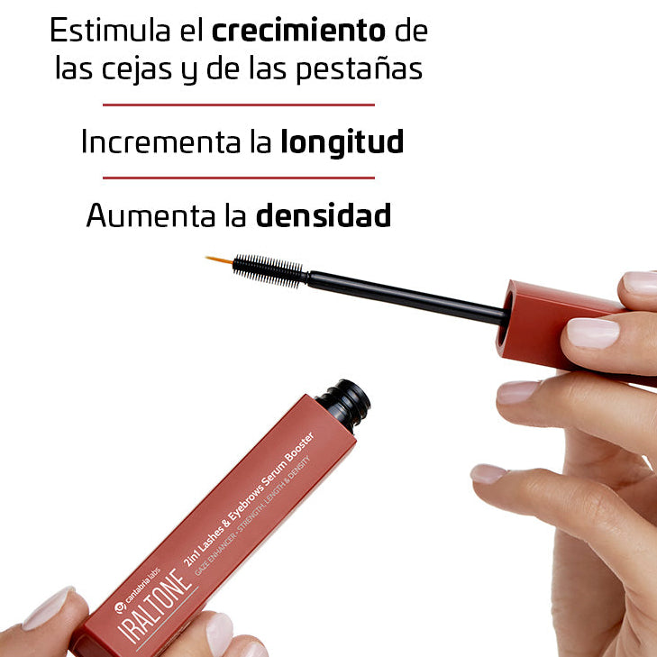 Iraltone serum 2 en 1 potenciador de pestañas y cejas 10ml