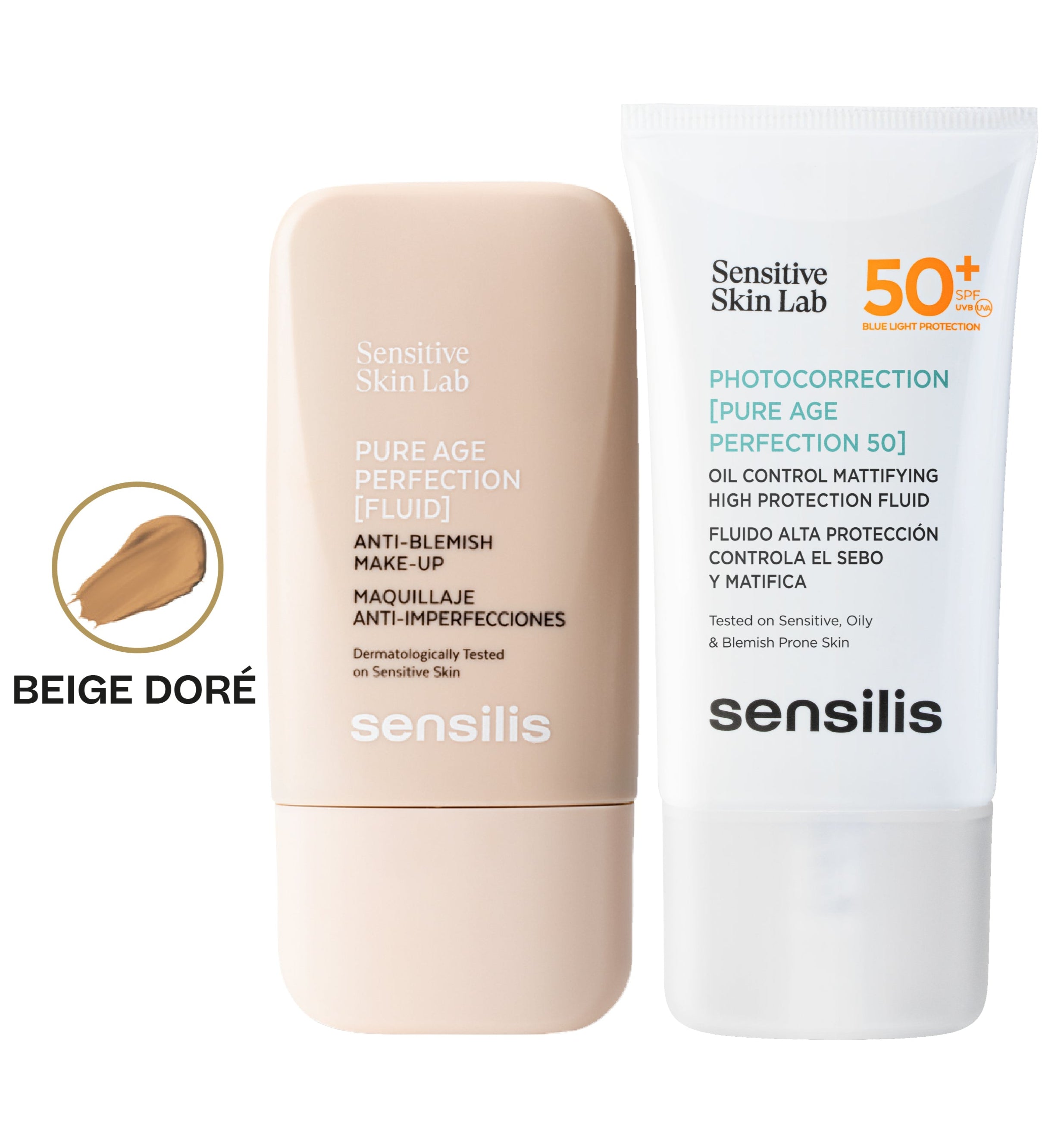 Kit compra Pure age maquillaje anti-imperfecciones/Beige Dorado GRATIS Photocorrection Pure Age 50+