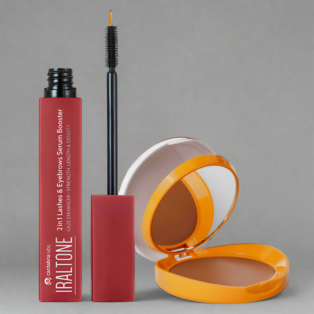 Kit 2x1 Iraltone cejas y pestañas X 10ml GRATIS Heliocare Compacto Beige X 10gr