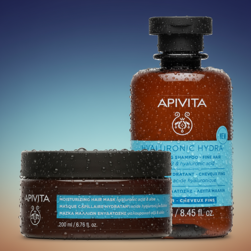 Kit Apivita Hyaluronic Hydra Mascarilla capilar GRATIS Apivita Hyalu Hydra Shampoo - Cabello Fino