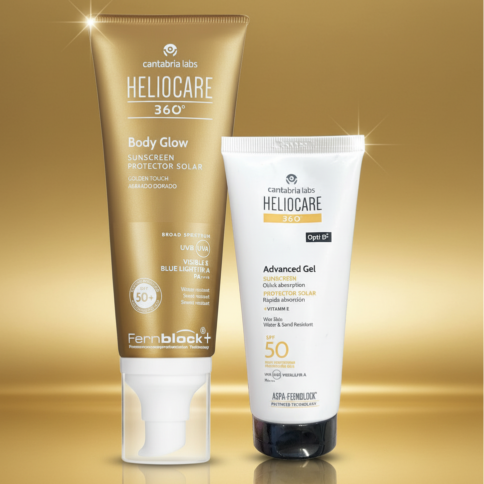 Kit BODYGLOW TOTAL Heliocare 360 Body Glow x 150ml GRATIS Heliocare 360 Advance Gel x 100ml