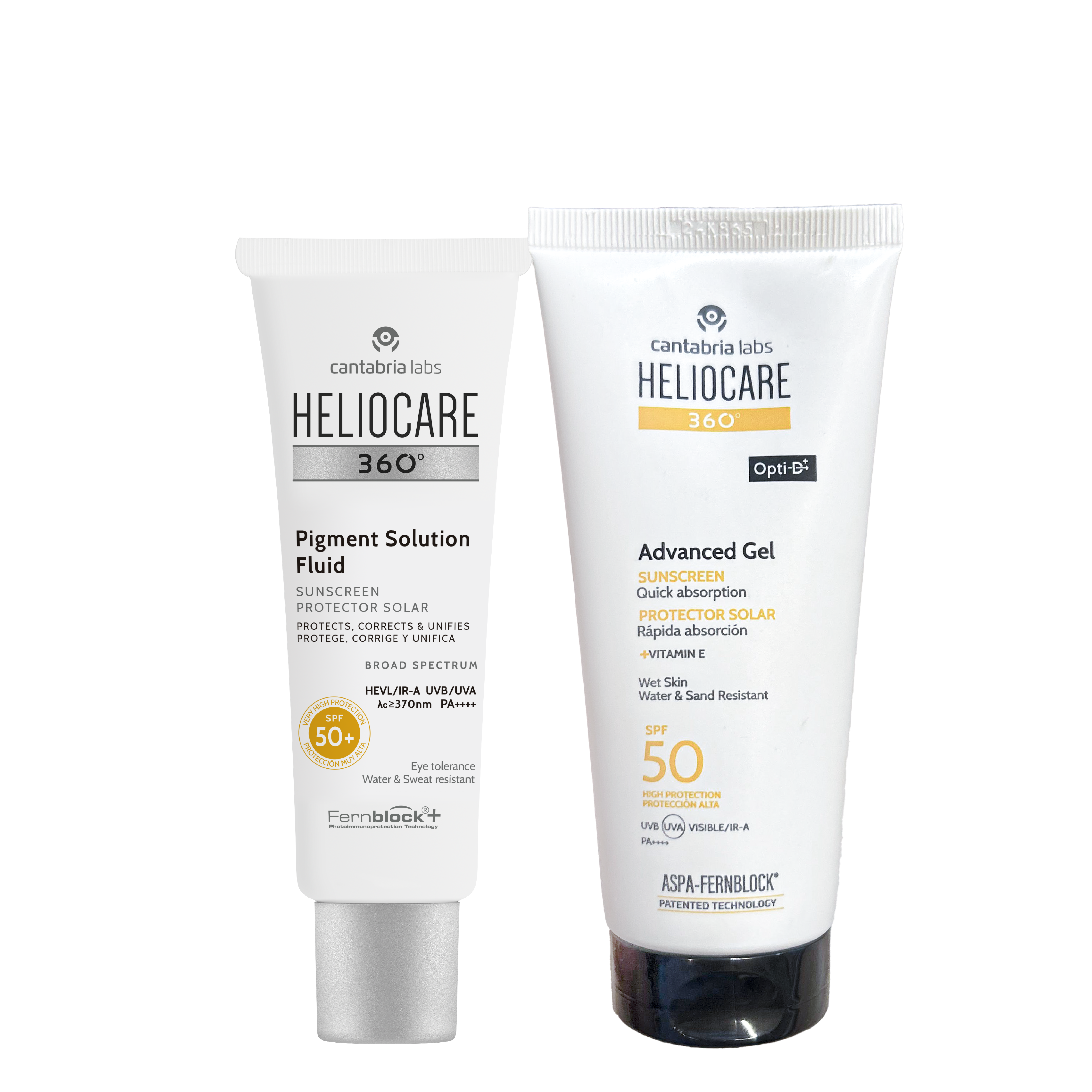 Kit CUERPO/MENOS MANCHAS Heliocare 360 Pigment Solution GRATIS Heliocare 360° Advance Gel x 100ml