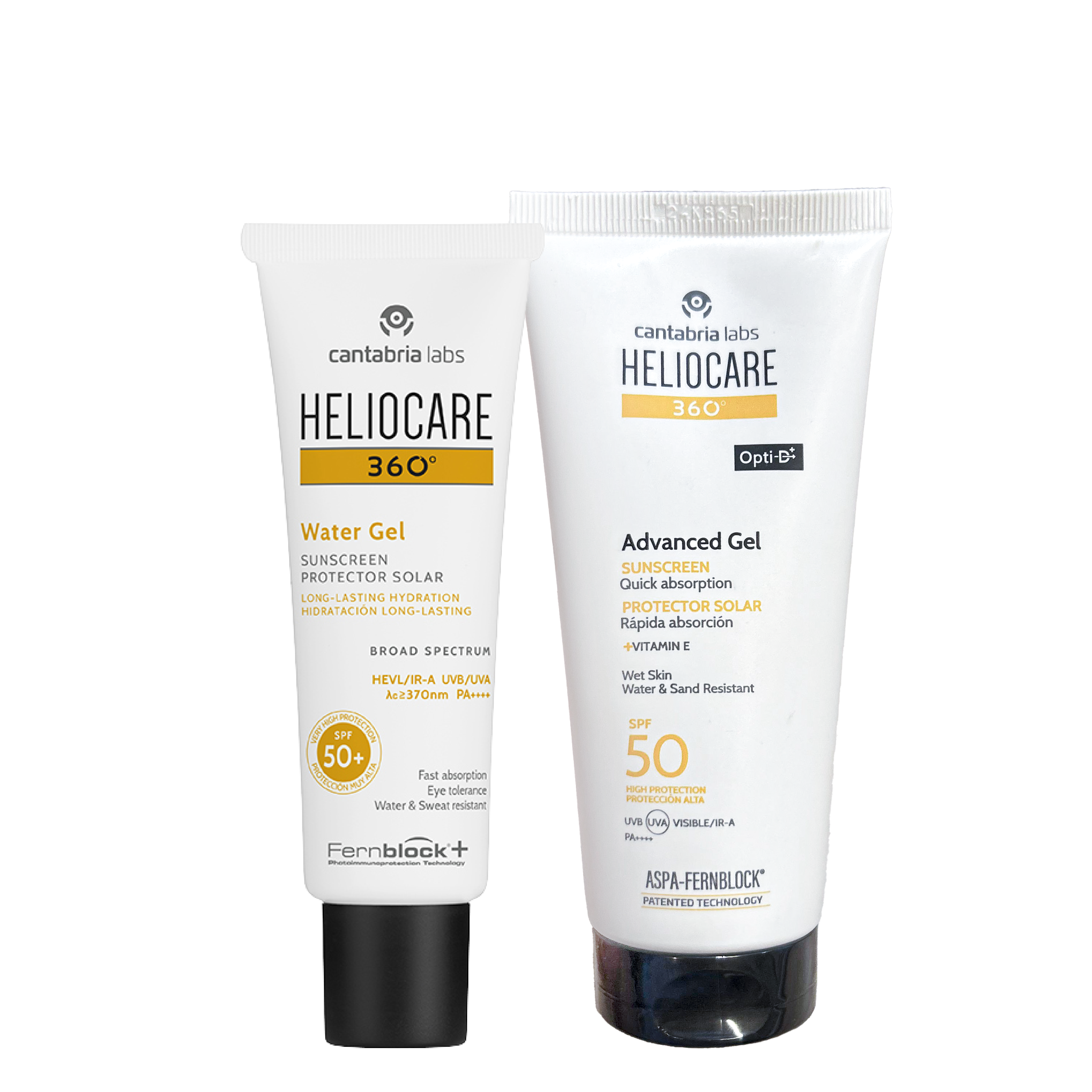 Kit SPORT CARA/CUERPO Heliocare 360° Water Gel  GRATIS Heliocare 360° Advance Gel x 100ml