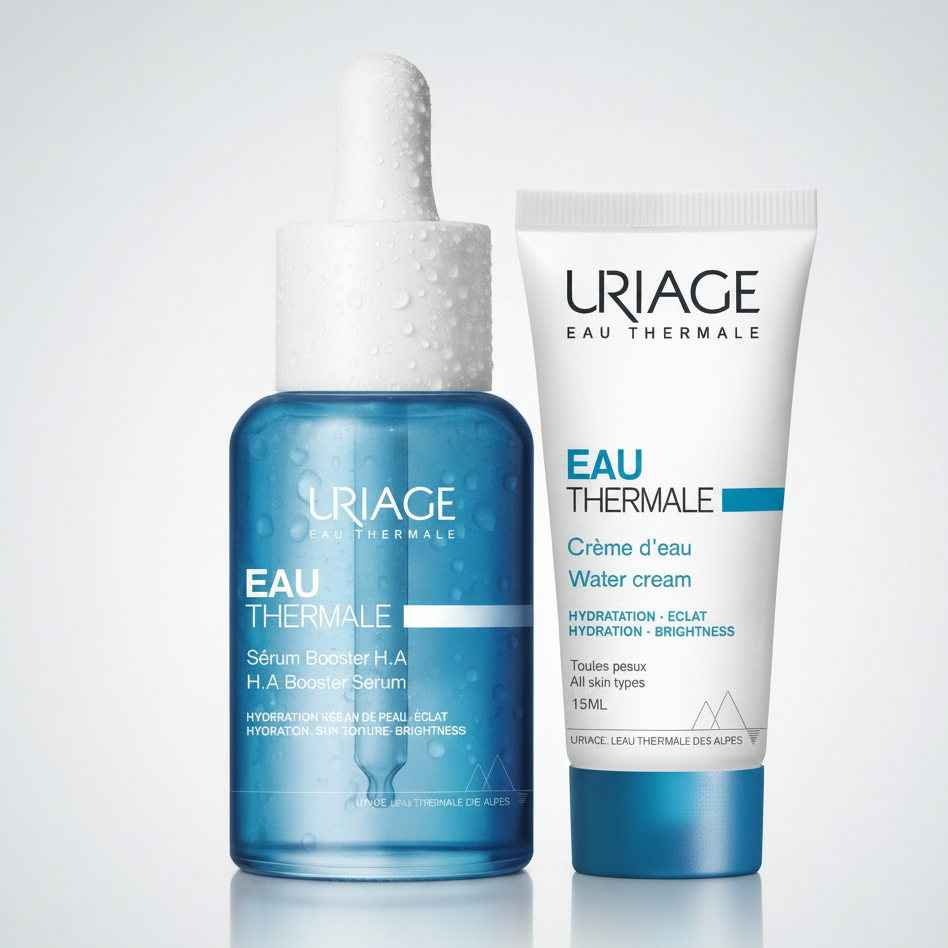 Kit HIDRATACION MAX Suero Ácido Hialurónico al 1.5% GRATIS Agua Termal Crema Ligera x 15ml
