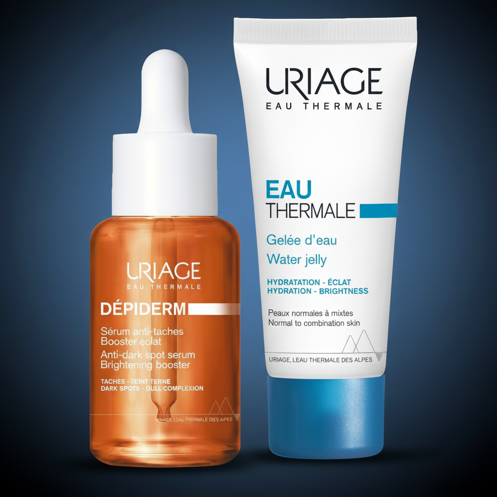 Kit TOP URIAGE Depiderm Suero Vit C al 20% GRATIS Uriage Agua Termal Water Jelly