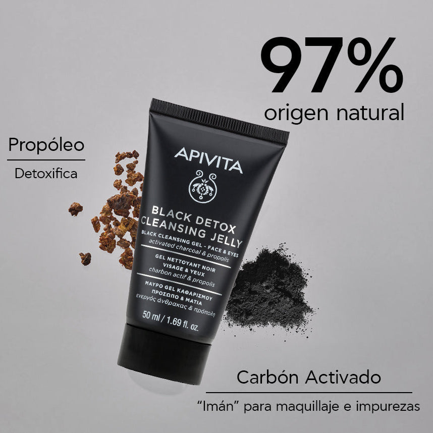 Apivita Black Detox Gel Limpiador X 50ml