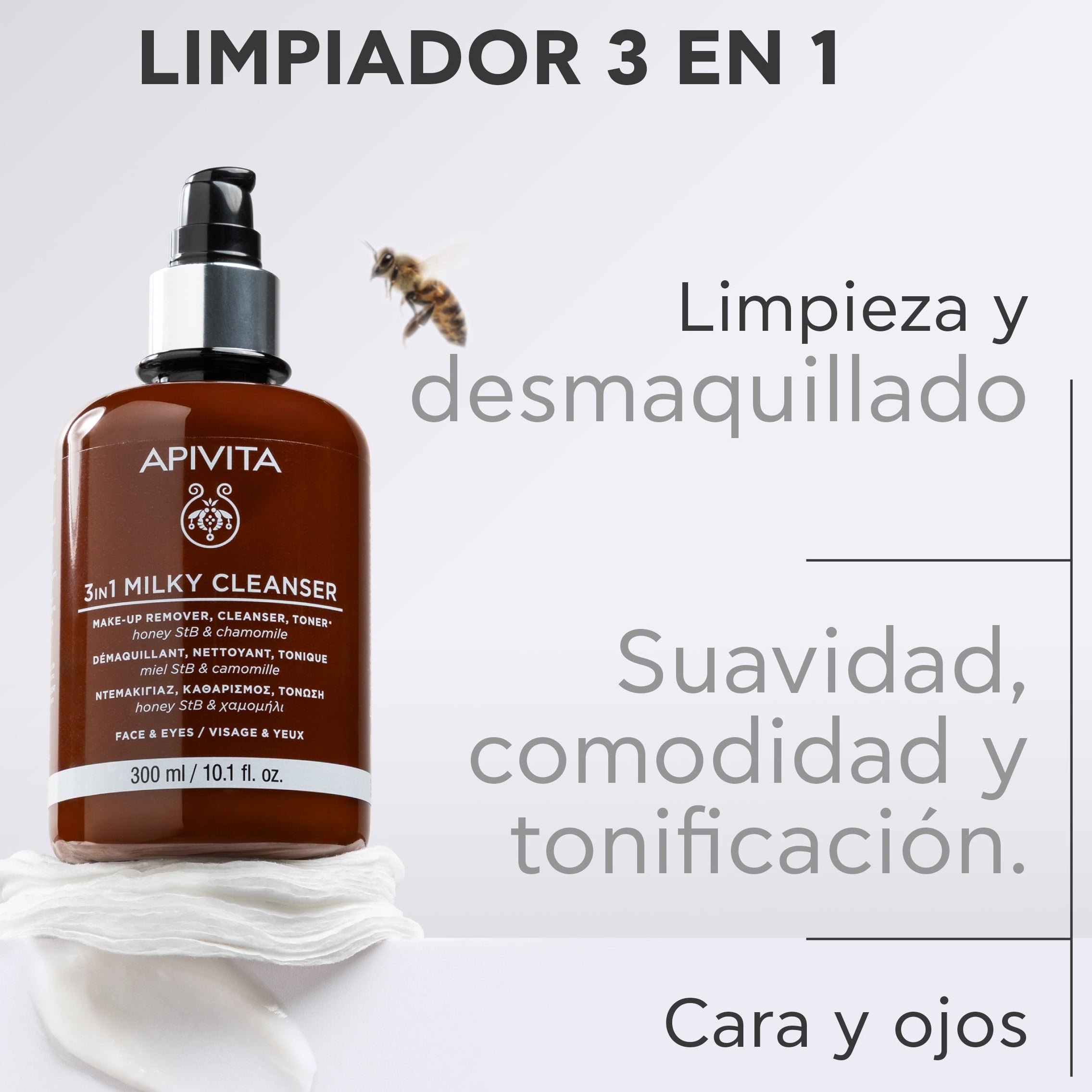 Apivita Leche Limpiadora 3 en 1  X 300 ml