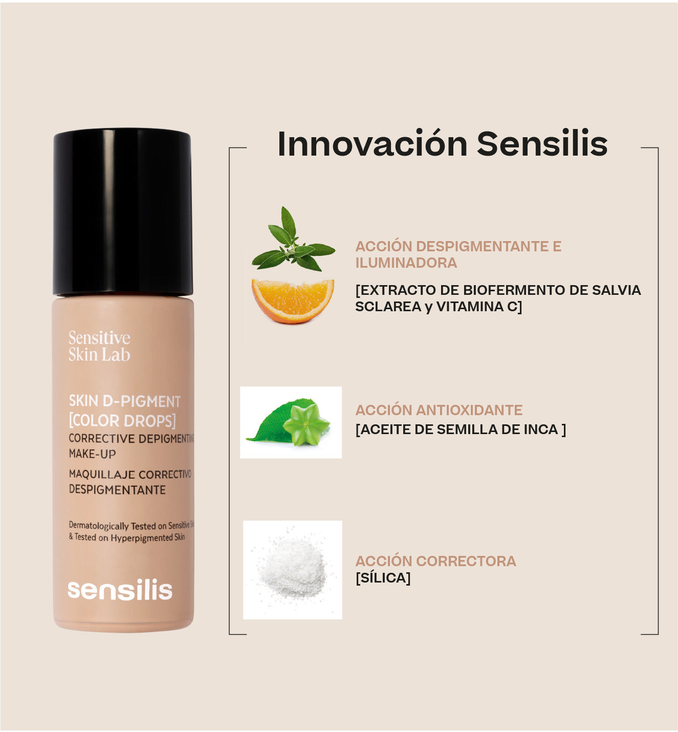 Sensilis Skin D-pigment [Color Drops] Tono 1 Beige X 25ml