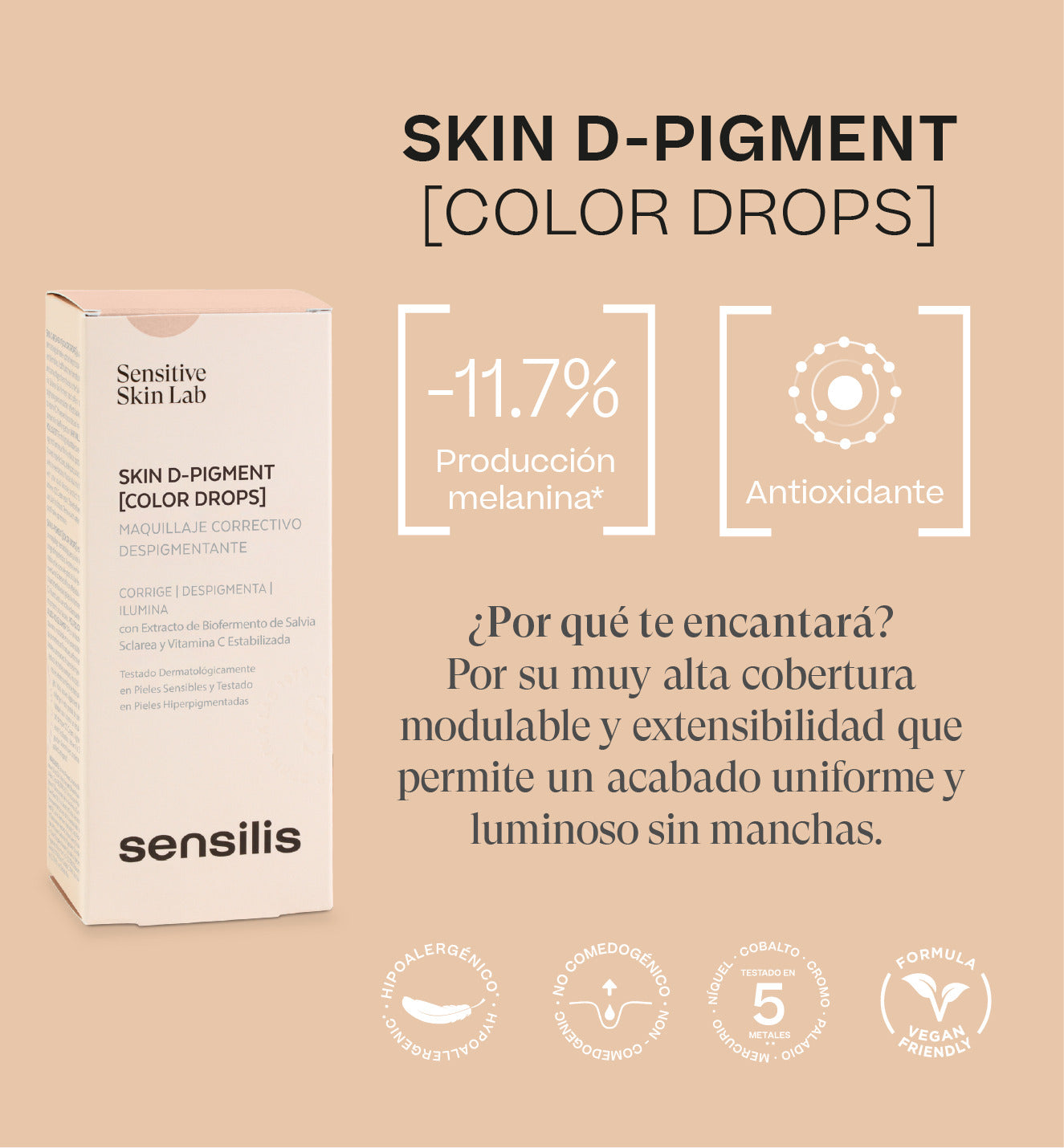 Sensilis Skin D-pigment [Color Drops] Tono 1 Beige X 25ml