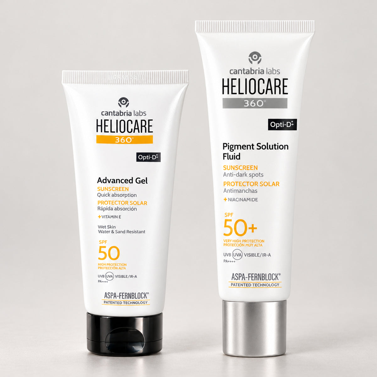 Kit MENOS MANCHAS Heliocare 360 Pigment Solution GRATIS Heliocare 360° Advanced Gel x 100ml