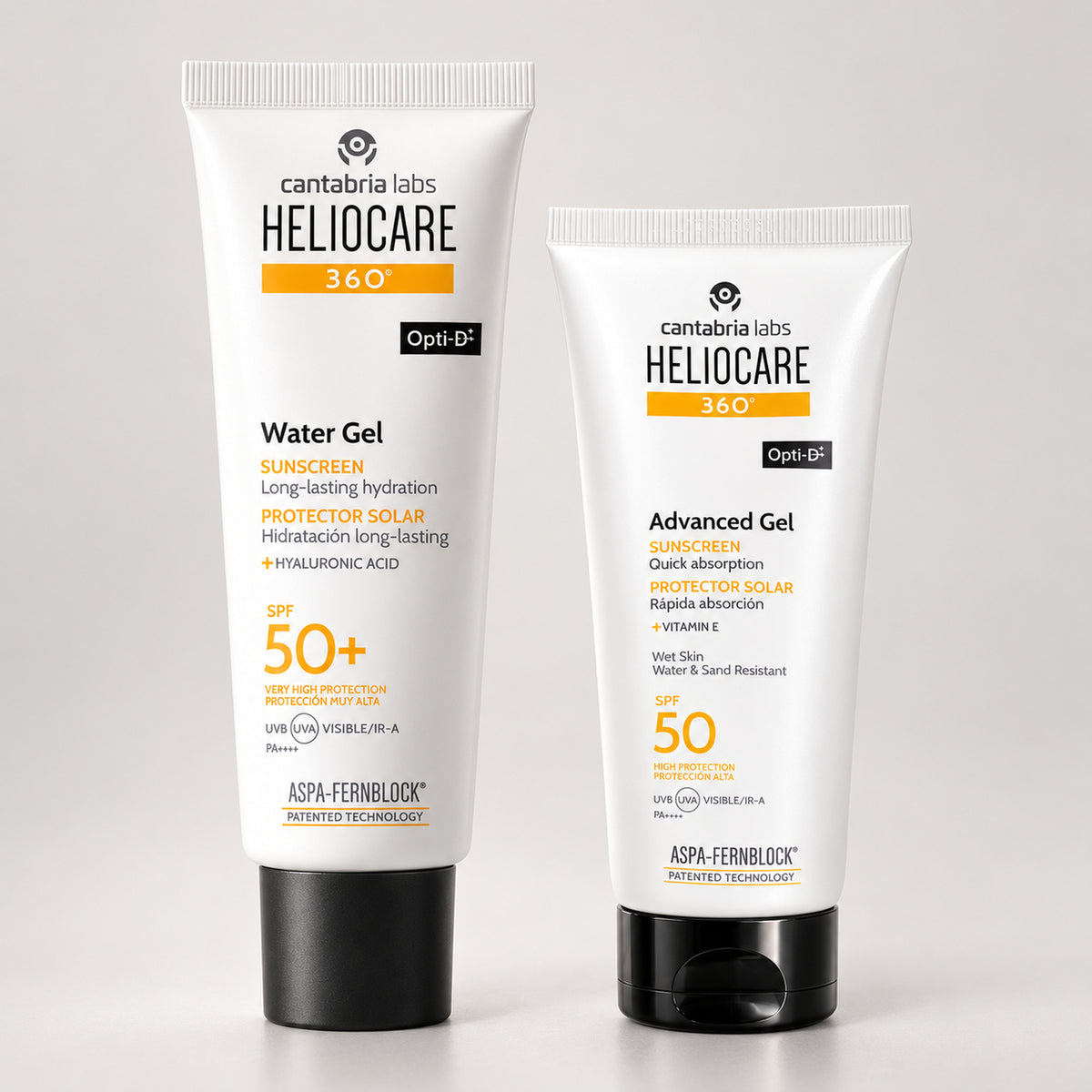 Kit SPORT CARA/CUERPO Heliocare 360 Water Gel GRATIS Heliocare 360 Advanced Gel x 100ml