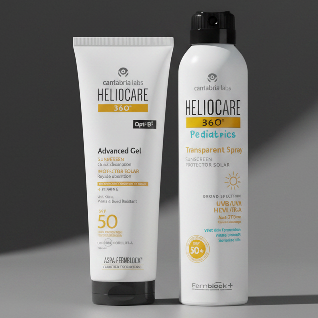 Kit SOLAR CORPORAL Heliocare 360 Advanced Gel x 250ml GRATIS Heliocare Pediátrico Spray x 200ml