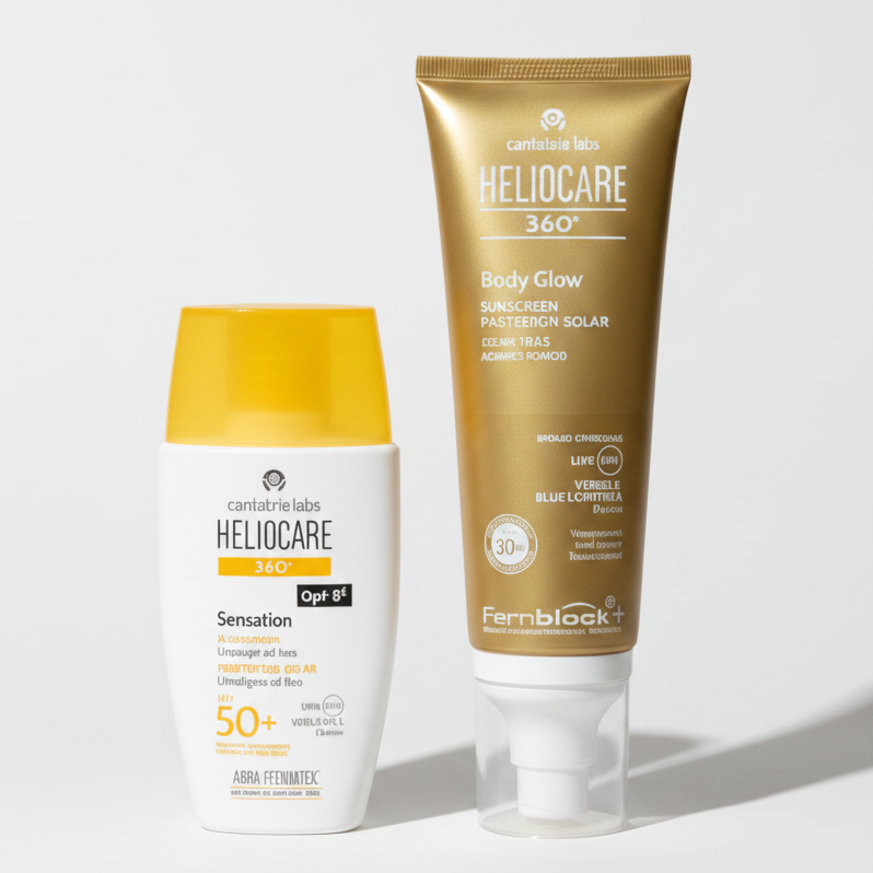 Kit ANTISOLAR GLOW Heliocare Sensation GRATIS Heliocare Body Glow 100ml