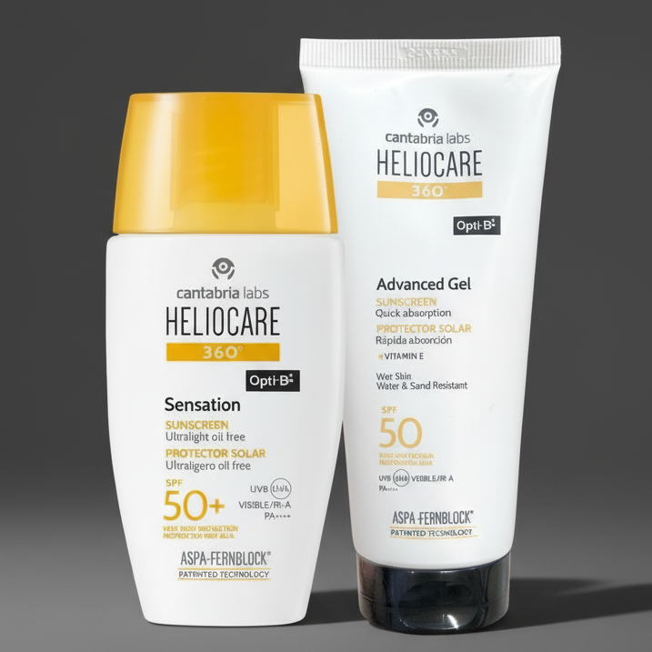Kit Heliocare 360° Sensation x 50ml - Protección solar x 50ml Gratis Heliocare 360° Advance Gel x 100ml