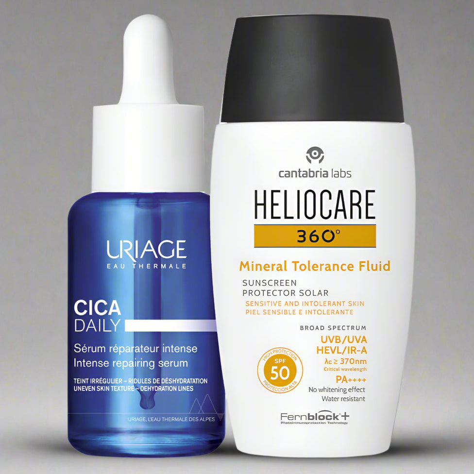 Kit REPARACION PROTECCION compra Cica Daily Suero GRATIS Heliocare 360° Mineral Tolerance