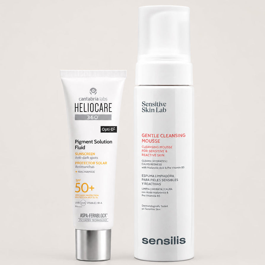 Kit PRODUCTOS TOP Heliocare Pigment Solution GRATIS Sensilis Espuma Limpiadora