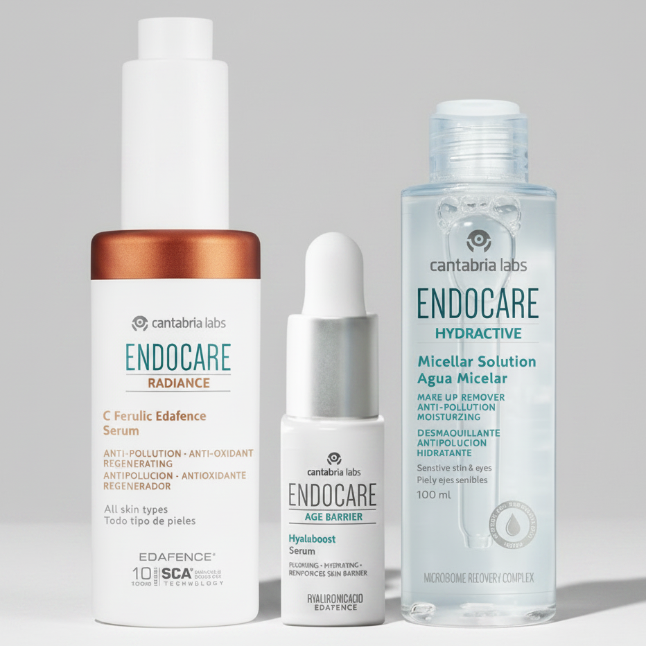 Kit RUTINA DE 3 compra Radiance Vit C/Ferúlico GRATIS Hydractive 100ml GRATIS Age Barrier Hyaluboost Serum 10 ml