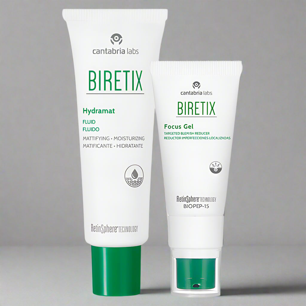 Kit MENOS IMPERFECCIONES Compra Biretix Hydramat GRATIS Biretix Focus Gel