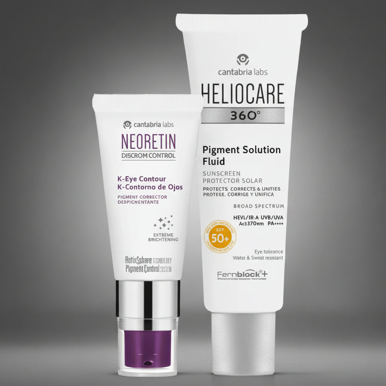 Kit ANTIOJERAS-ANTIMANCHAS Neoretin K Contorno ojos GRATIS Heliocare Pigment solution