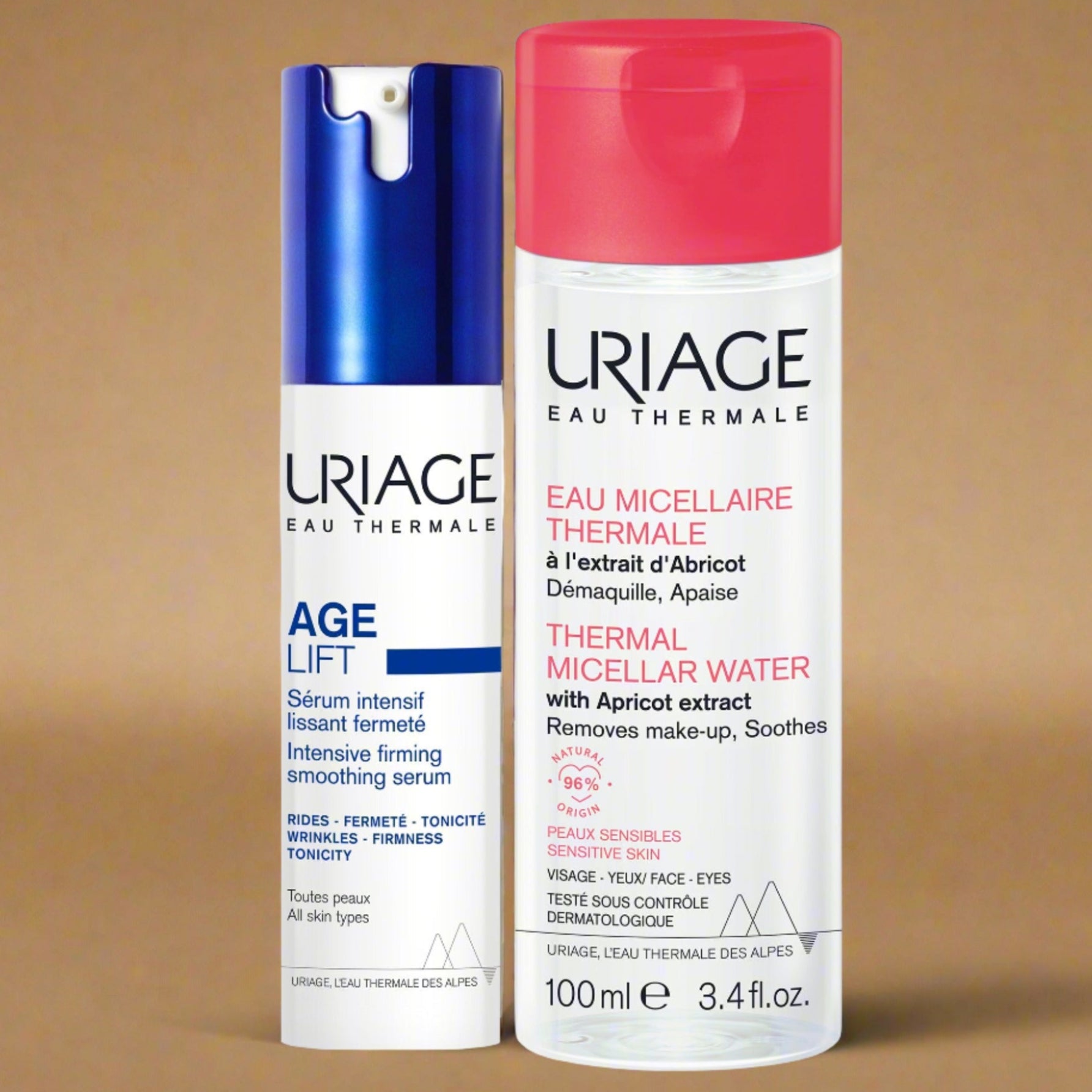 Kit ANTIEDAD compra Uriage Age Lift Serum GRATIS Agua Micelar Piel Sensible 100ml