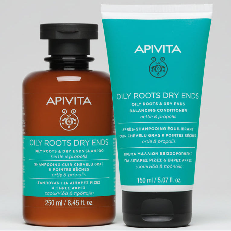Kit Apivita Oily Roots champú GRATIS Apivita Oily Roots acondicionador