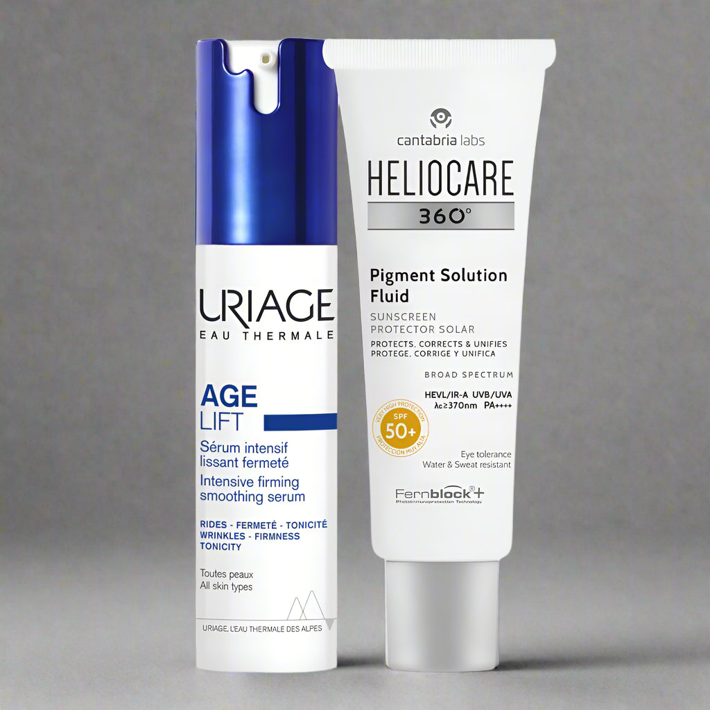 Kit ANTIARRUGAS-MANCHAS compra Age Lift Suero GRATIS Heliocare 360 PigmentSolution