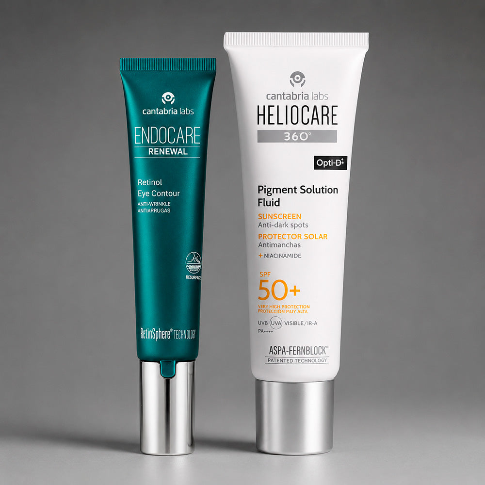 Kit ARRUGAS OJOS/MANCHAS Retinol contorno ojos GRATIS Heliocare Pigment solution