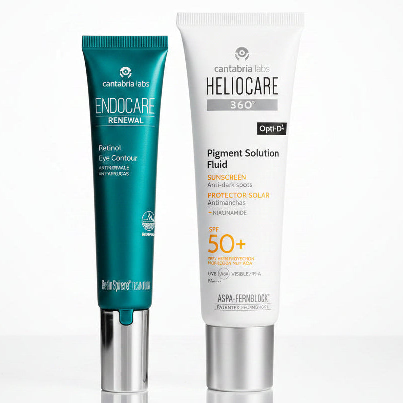 Kit ARRUGAS OJOS/MANCHAS Retinol contorno ojos GRATIS Heliocare Pigment solution