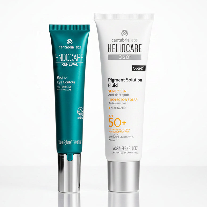Kit ARRUGAS OJOS/MANCHAS Retinol contorno ojos GRATIS Heliocare Pigment solution