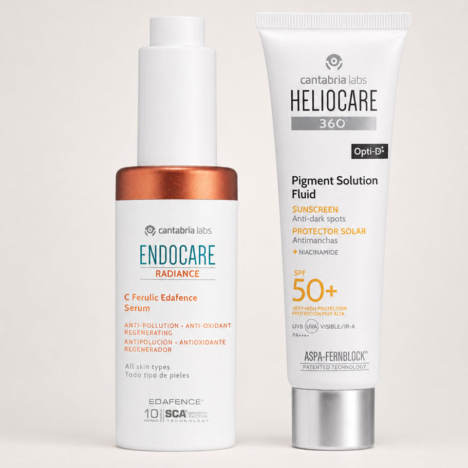 Kit LUMINOSIDAD / MANCHAS Endocare Radiance C Ferulic GRATIS Heliocare Pigment Solution