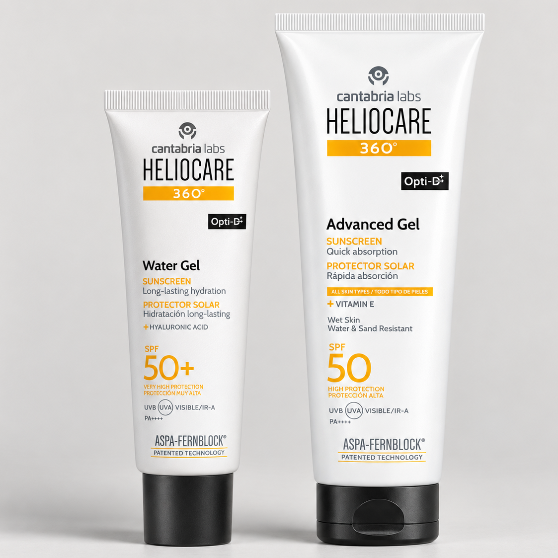 Kit SPORT CARA/CUERPO Heliocare 360 Water Gel GRATIS Heliocare 360 Advanced Gel x 100ml