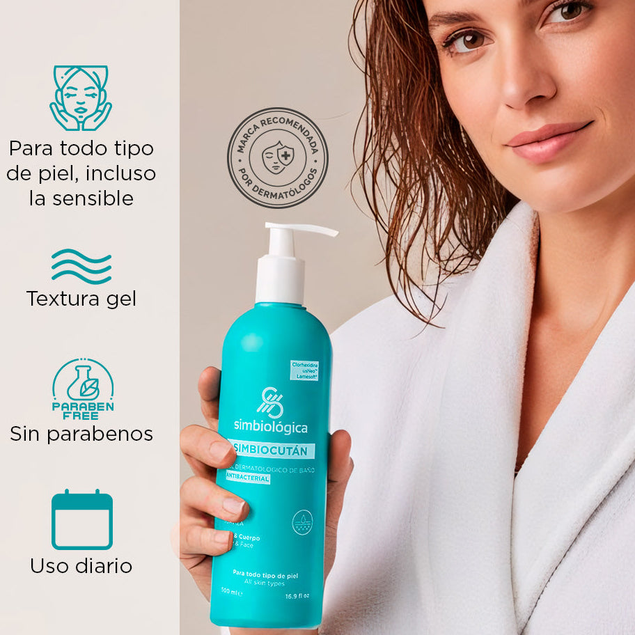 Simbiocutan Gel Dermatológico limpiador X 500 ml