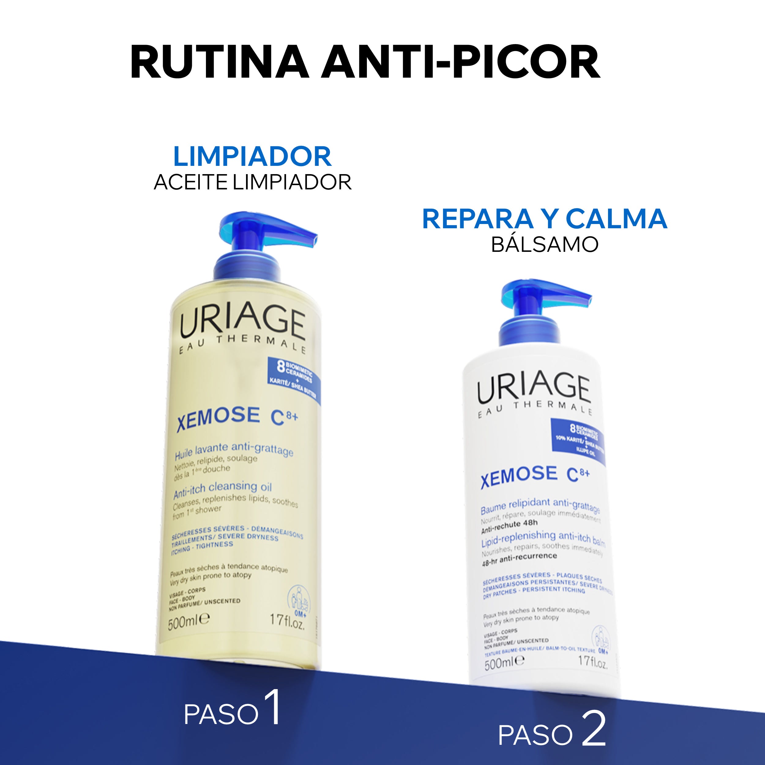Uriage Xémose C8+ Aceite Limpiador Calmante x 500ml