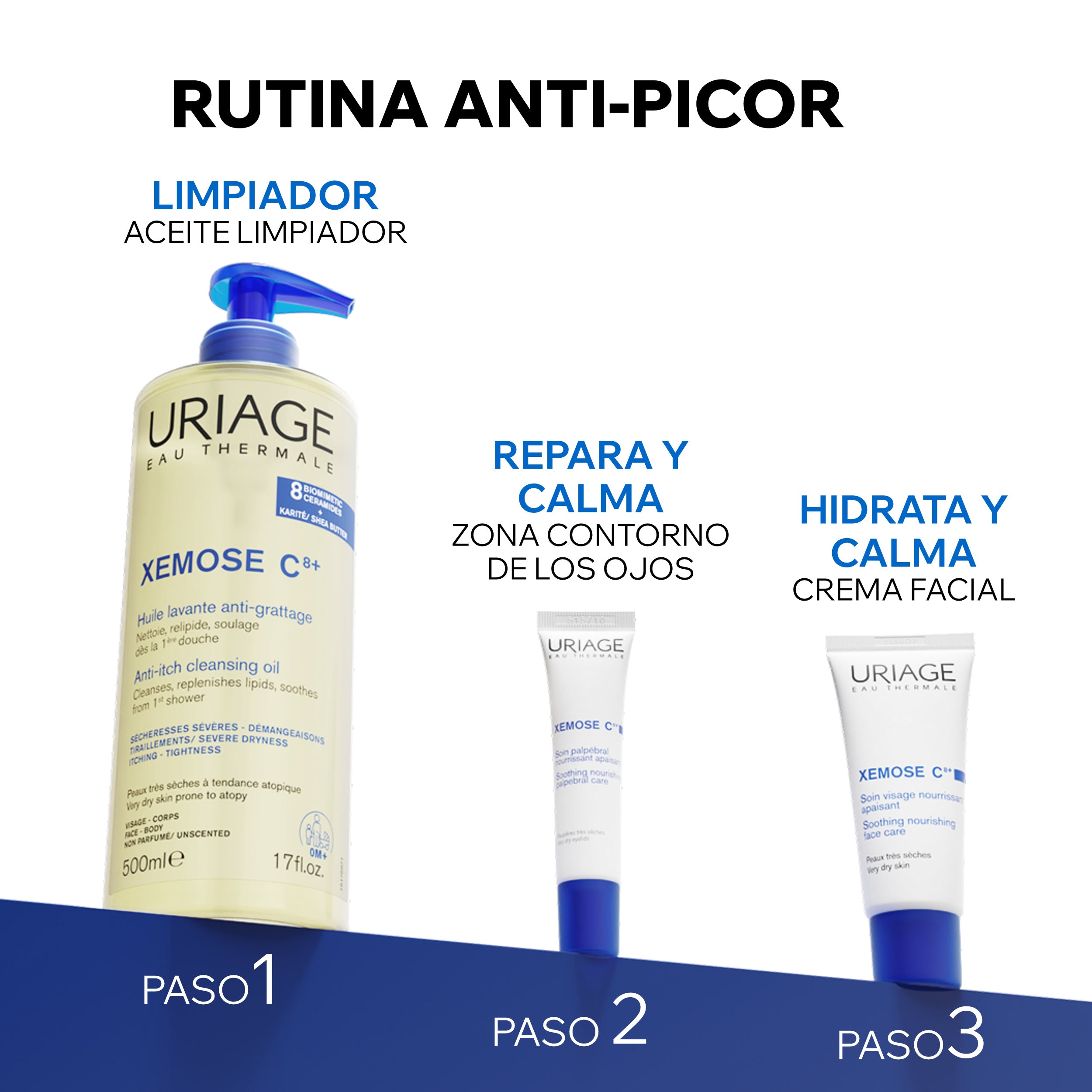Uriage Xémose C8+ Aceite Limpiador Calmante x 500ml