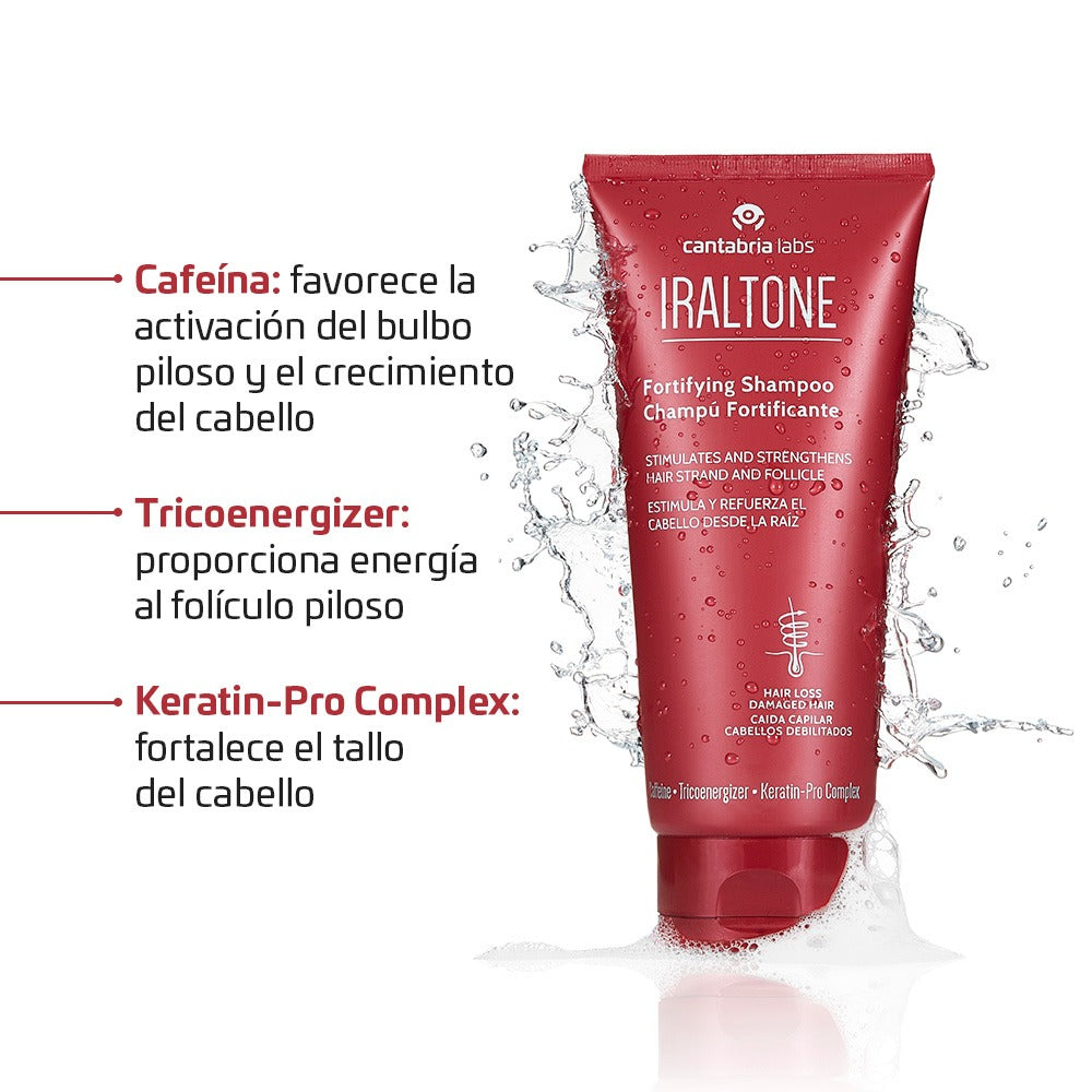 Iraltone champu fortificante x 200ml - Prevención caída - Pelo